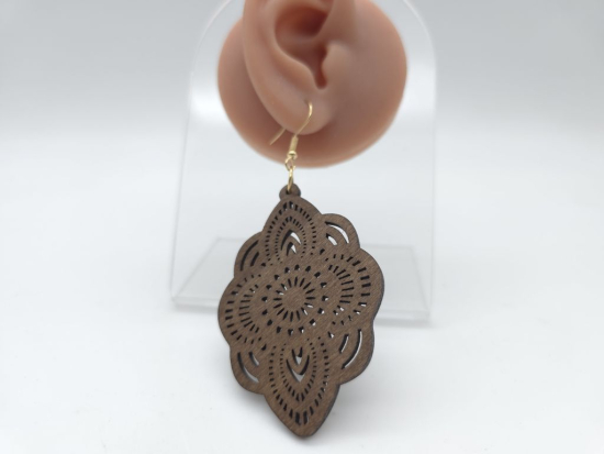 Preview: Boho Holz Ohrringe Wood